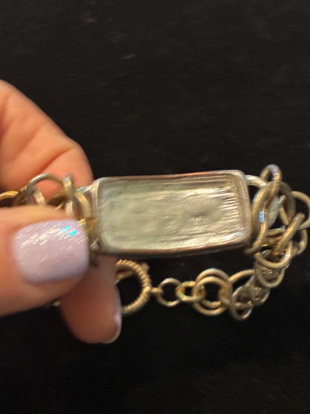 Inspirational "Just Breathe" Silver Tone (in some light gold) Bracelet @size 6 - Picture 7 of 10